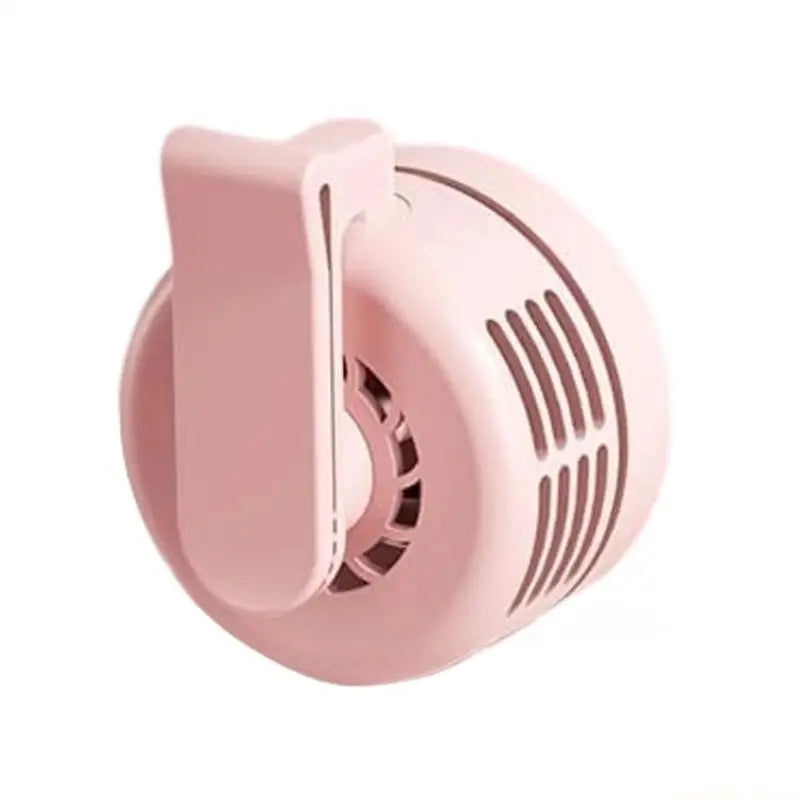 D0AB Small Bladeless Fan Clip On Mini Fan With Clip Small Travel Adjustable 3 Speed Suspended Waist Fan for Outdoor Camping