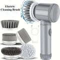 Wireless Electric Spin Brush Cleaner 5-Pack Replaceable Heads Rotating Deep Cleaning Tool for Household Surfaces