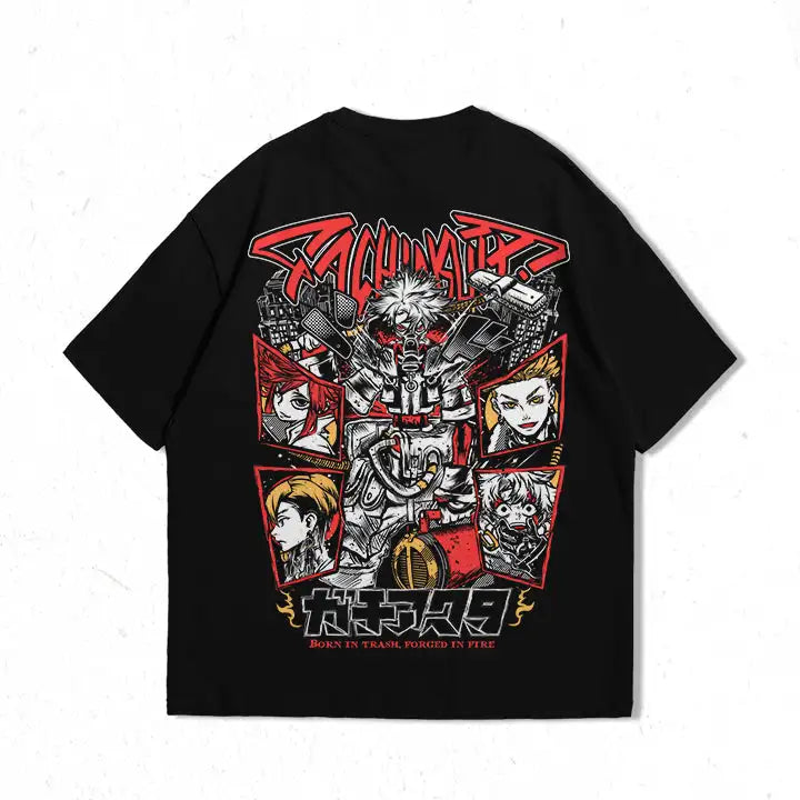 Hot Anime Manga Gachiakuta Graphic T-shirt Wome Men Oversized Street Tee Shirt High Quality Harajuku Female Male Short Sleeves