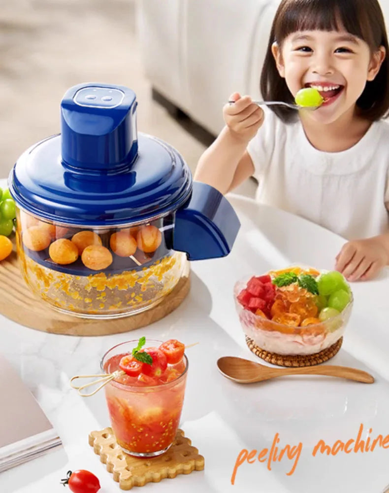Rechargeable Fruit Peeler Fruit and Vegetable Electric Peeler Peeler Suitable for Grapes, Cherry Tomatoes, Garlic, Fruit Tools