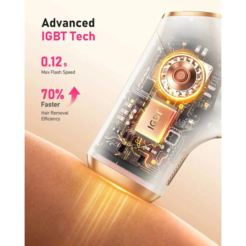 Laser Hair Removal 999999+ Fast flashes 3 In 1 IPL At Home Hair Remover Machine for Women Men Permanent Epilator on Face Body