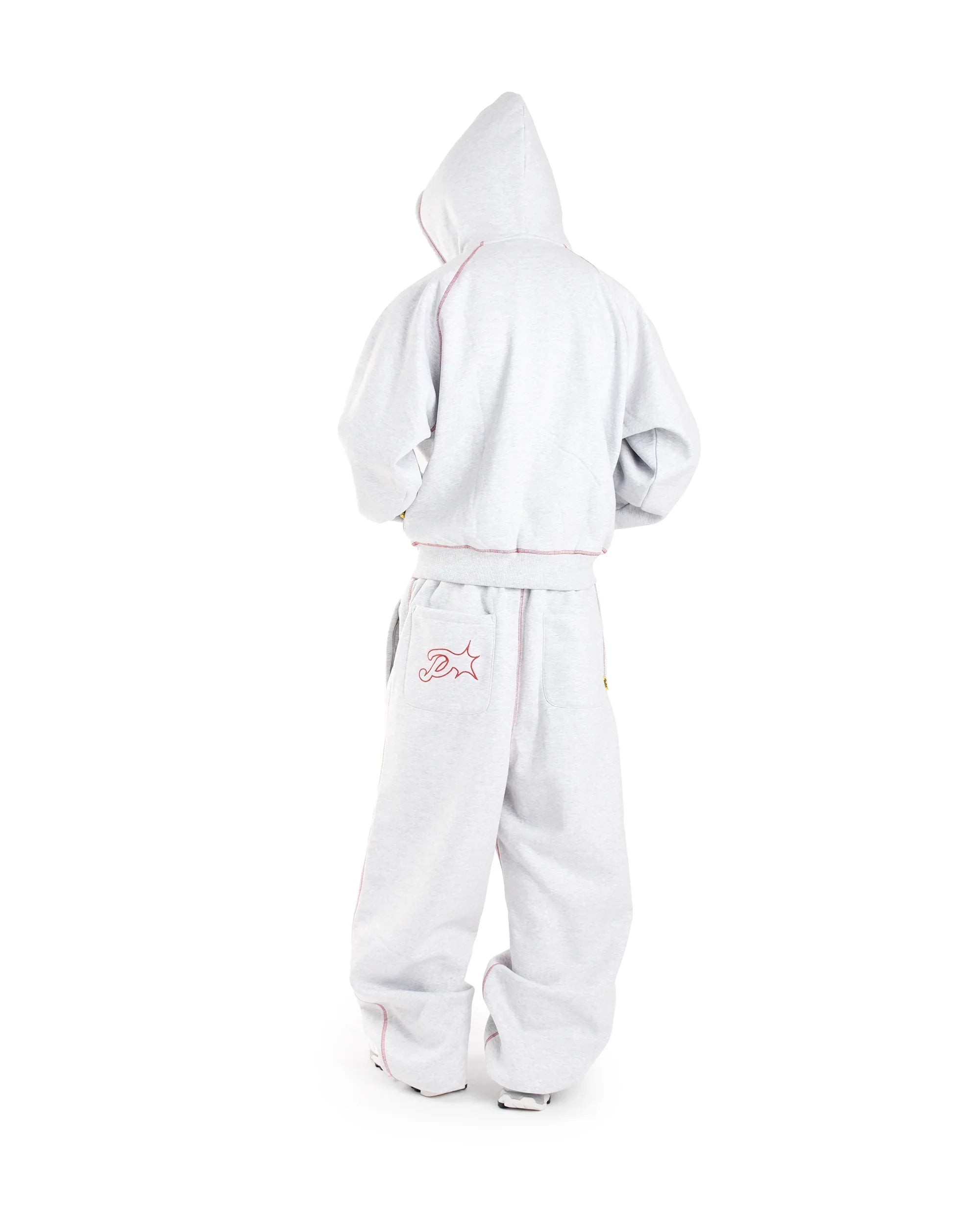 American Gray Retro Personalized Embroidery Fashion Sportswear For Men And Women Casual Loose Streetwear Hip-Hop Jogger Sets