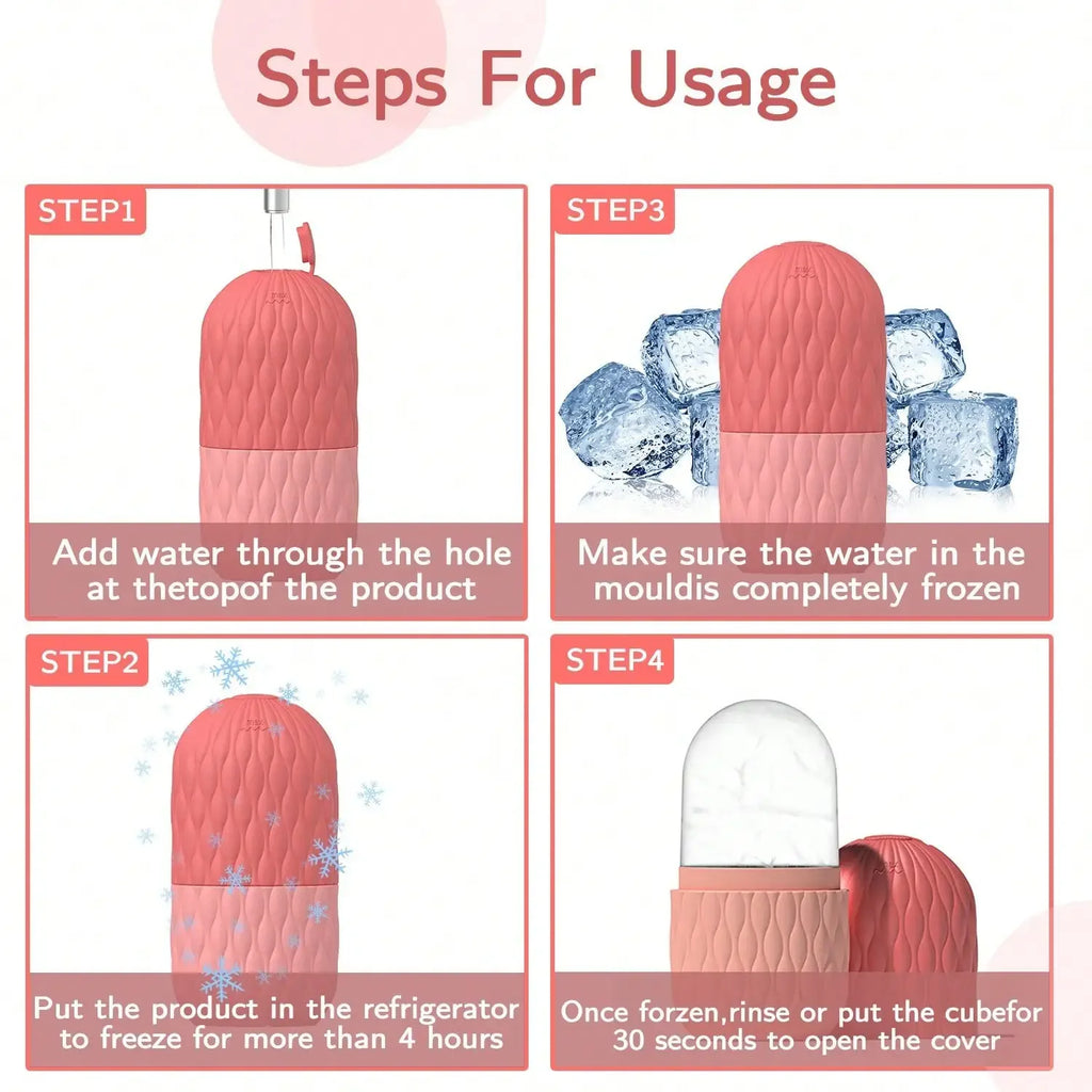 Ice Face Roller & Stainless Steel Gua Sha Tool Set, Facial Massager Ice Roller Skin Care Tool Beauty Set Lifting Contouring Tool