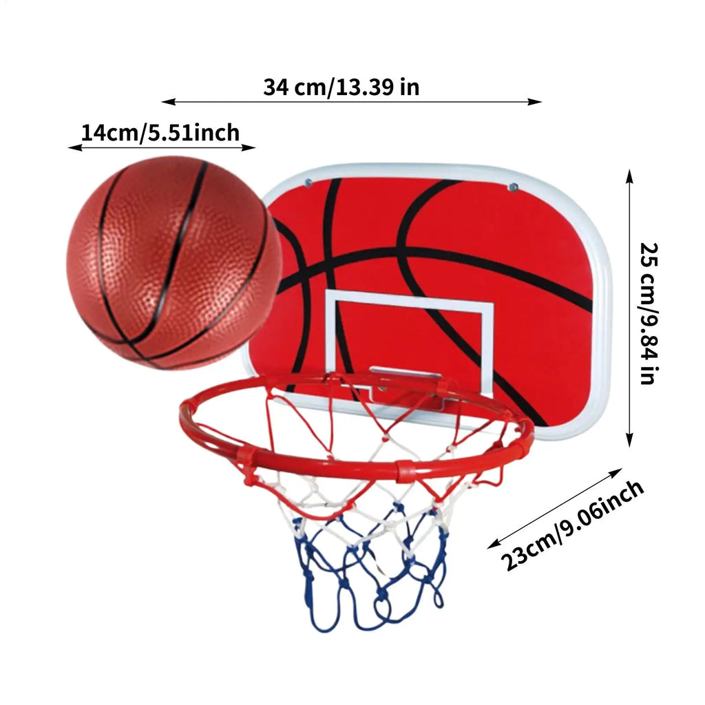 Interactive Basketball Toy Indoor Hoop Set with 2 Balls for Kids Fun Play, Living Room Bedroom Active Boys Girls
