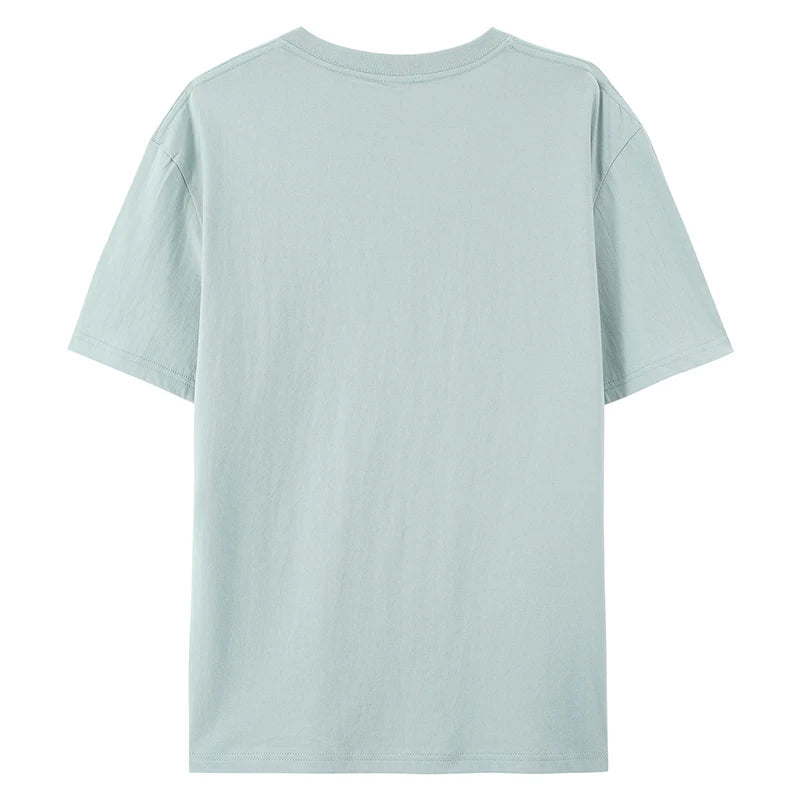 100% Cotton T shirt For Men Women,Short Sleeve Summer Plain Tops,Solid Casual Loose Tee Shirts,High Quality Clothing,7oz 200gsm