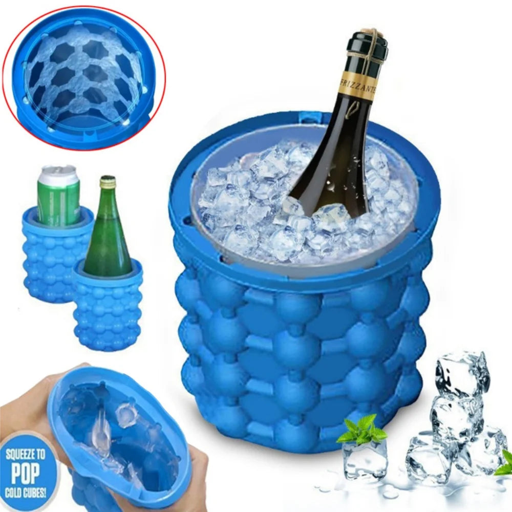 1/3pcs Silicone Bucket Ice Cube Maker Easy Freezing & Serving Perfect for Bars Clubs Essential Tool Drinkware Kitchen Accessorie