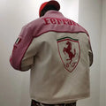 Fashion Spring Autumn Thin Ferrari Racing Embroidered Car Motorcycle Jacket Cycling Coat Men Casual Sport Jacket Car Accessories