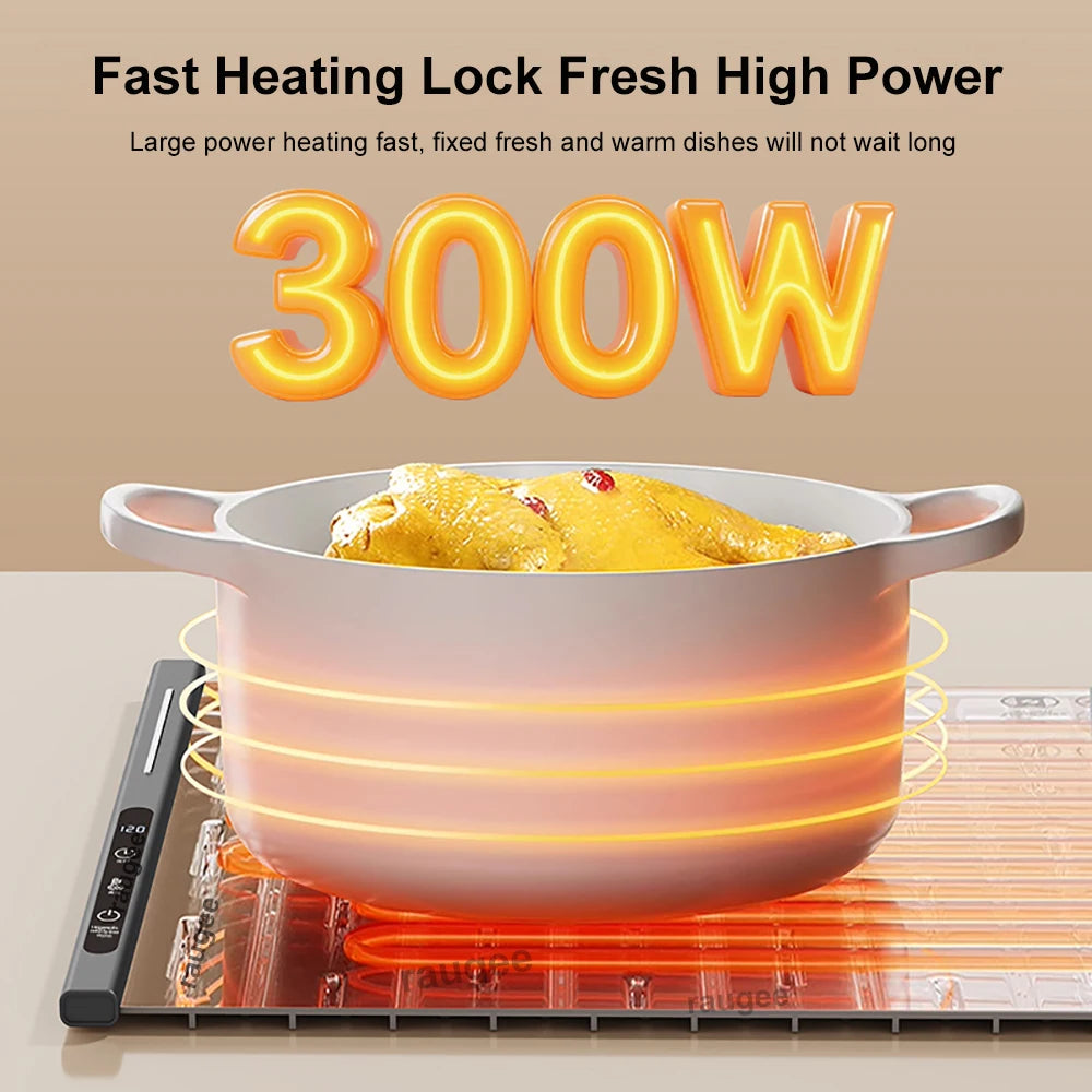 Food Warmer Electric Food Warmer Plate Electric Warming Tray for Food Fast Heating Food Warming Pad Foldable Food Warming Mat