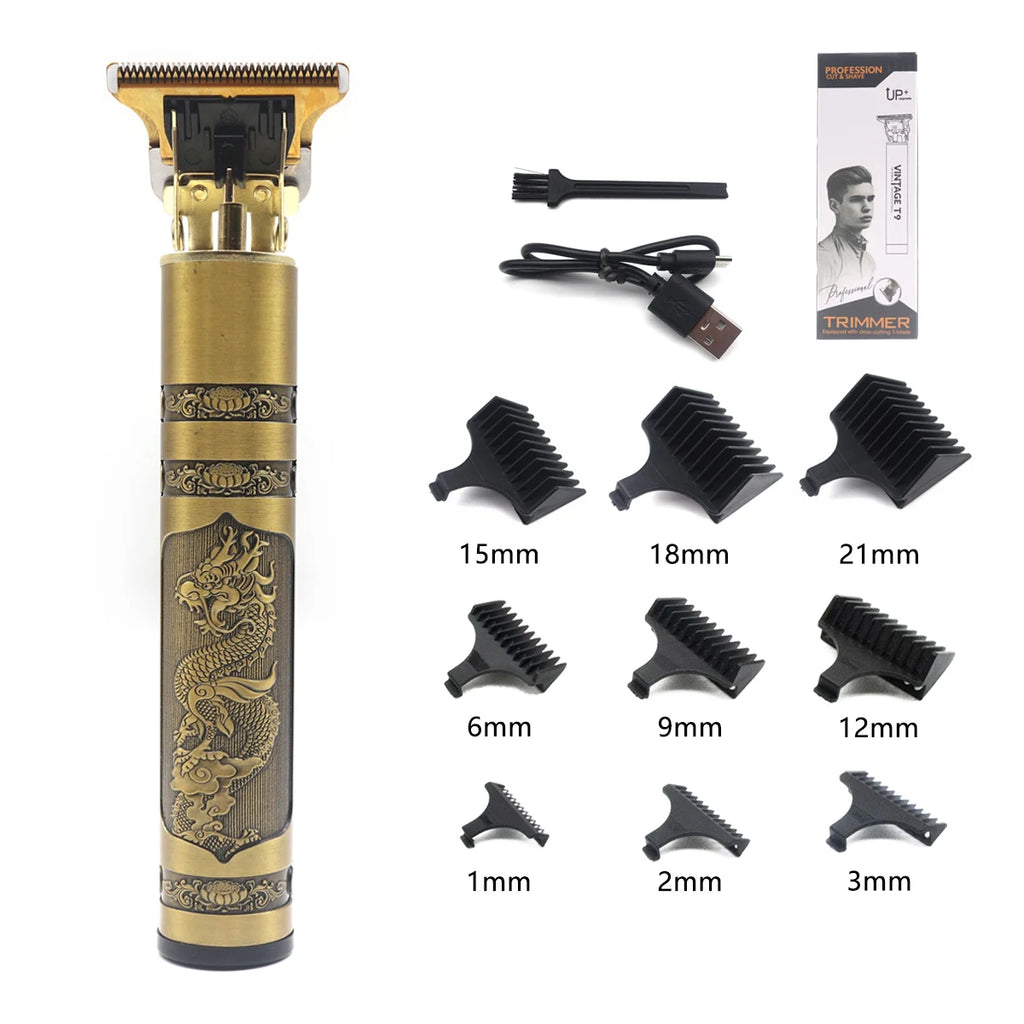 Professional T9 Hair Trimmer Machine - USB Rechargeable Long Battery LifeHair Cutting Machine Professional Hair Clipper for Men