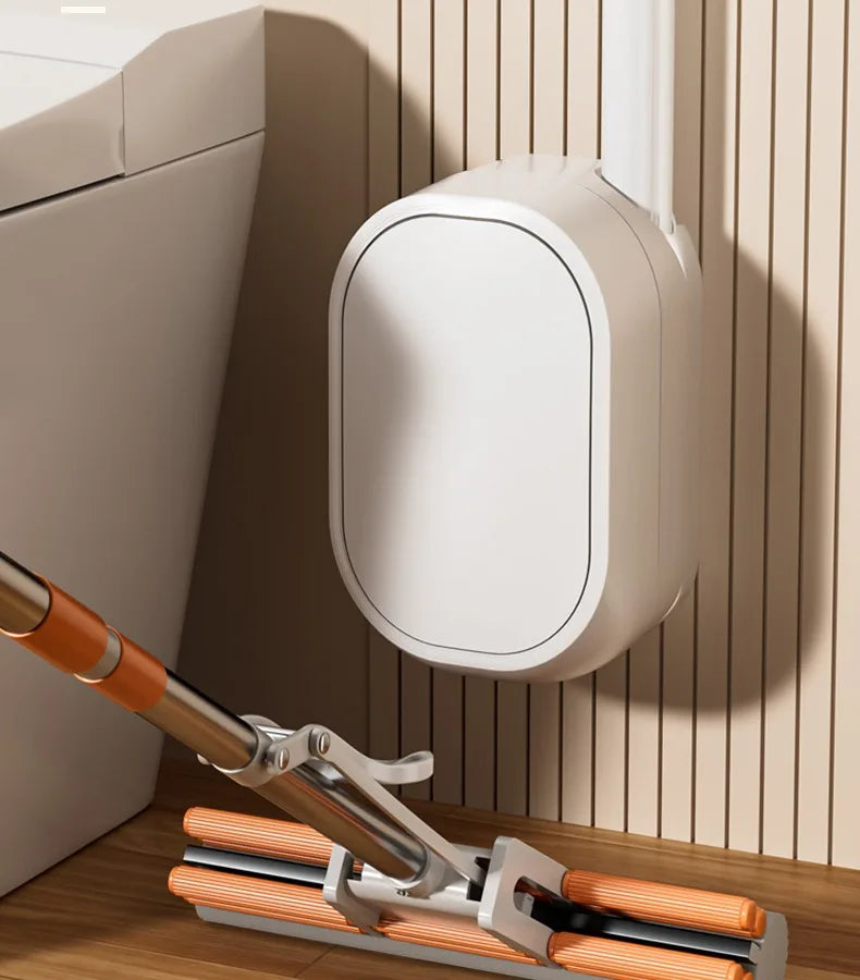 Disposable Toilet Brush with Replaceable Heads - Wall - Mounted No Drill, Perfect for Bathroom & Home Use!
