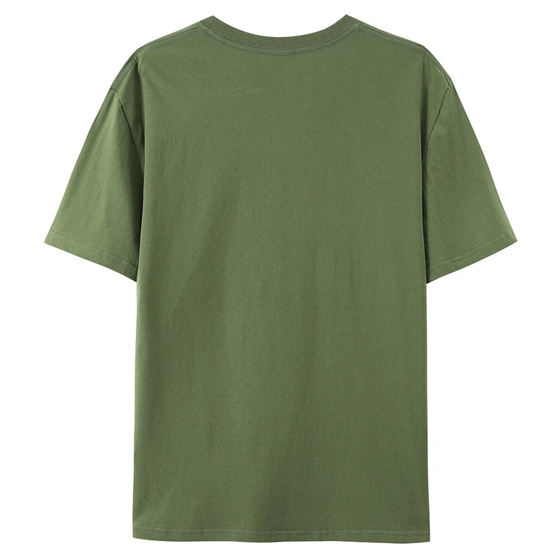100% Cotton T shirt For Men Women,Short Sleeve Summer Plain Tops,Solid Casual Loose Tee Shirts,High Quality Clothing,7oz 200gsm