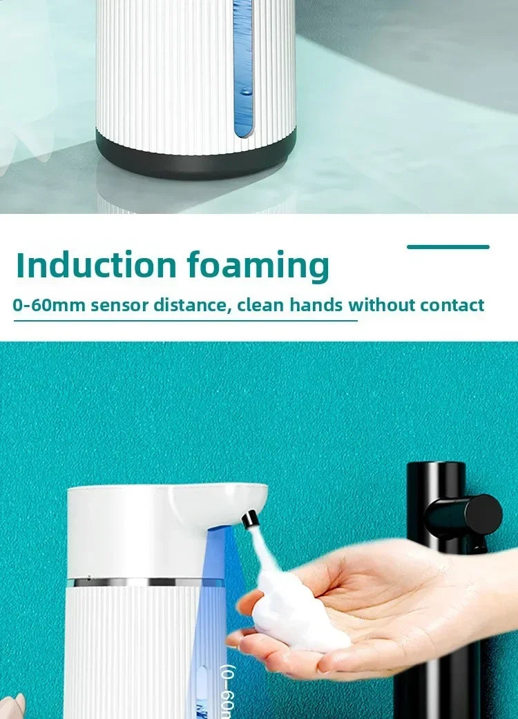 420ML Automatic Soap Dispenser Waterproof IPX6 Touchless Smart Hand Soap Dispenser USB C Rechargeable 1200 MAH Soap Dispenser