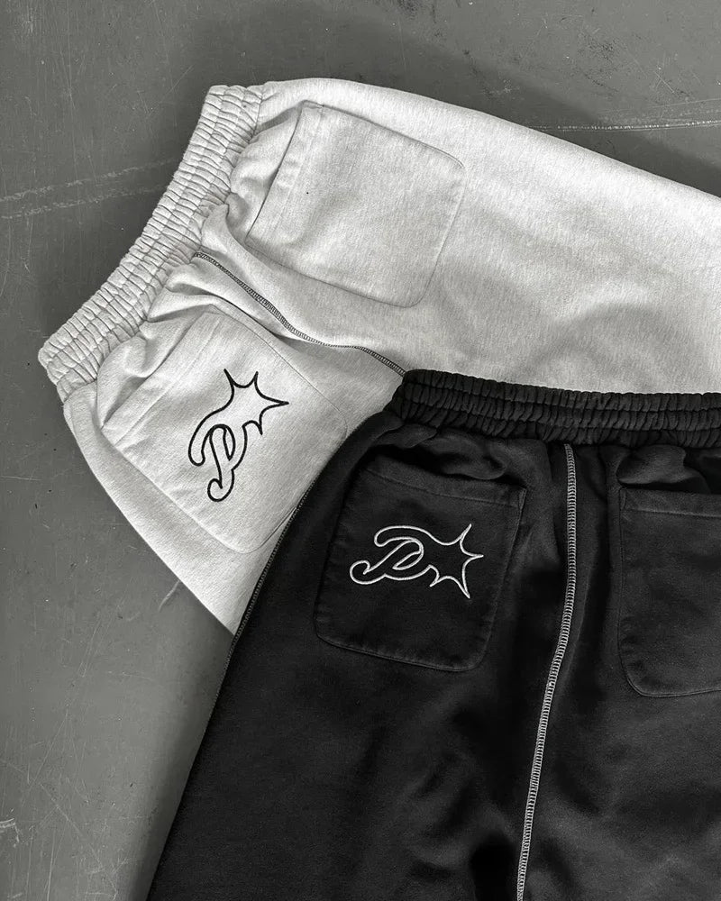 Street wear PROTECT Fashion Letter Embroidery Loose Sweatpants Men's And Women's Y2K Harajuku Hip-Hop Gothic Casual Joker Pants
