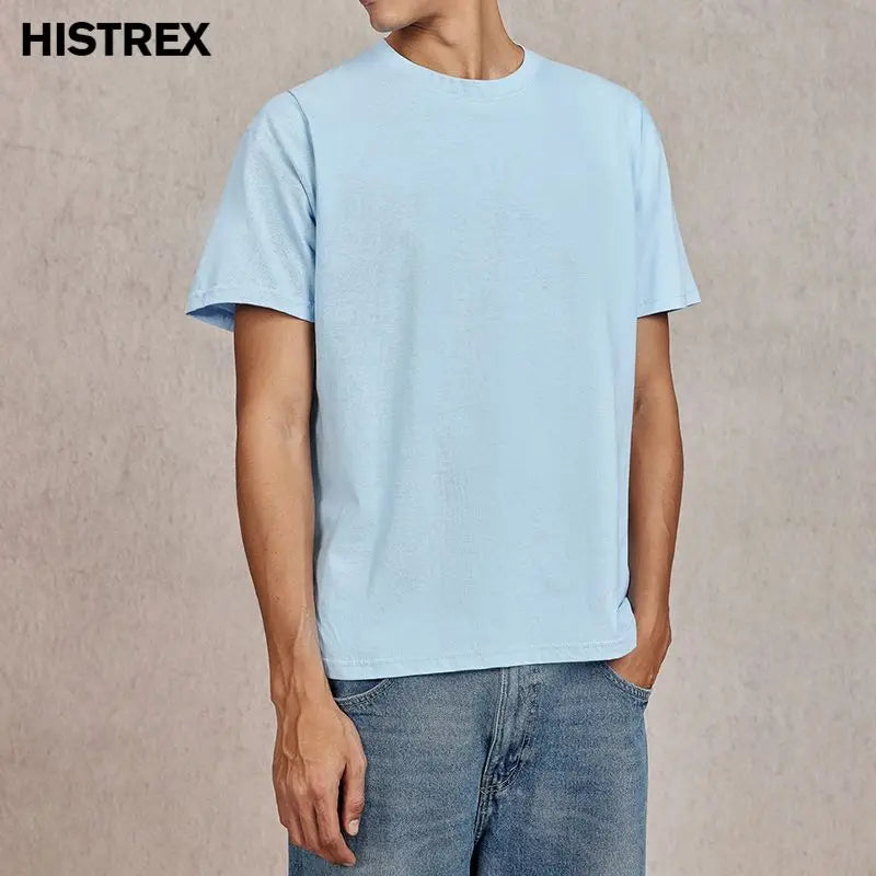 100% Cotton T shirt For Men Women,Short Sleeve Summer Plain Tops,Solid Casual Loose Tee Shirts,High Quality Clothing,7oz 200gsm