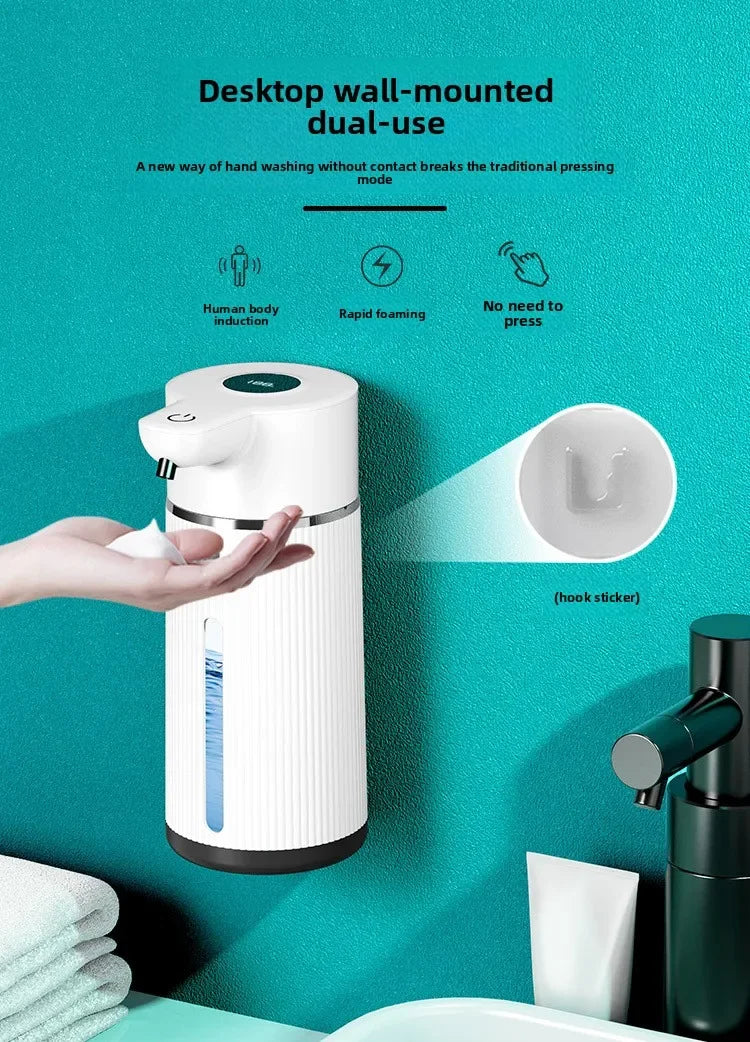 420ML Automatic Soap Dispenser Waterproof IPX6 Touchless Smart Hand Soap Dispenser USB C Rechargeable 1200 MAH Soap Dispenser
