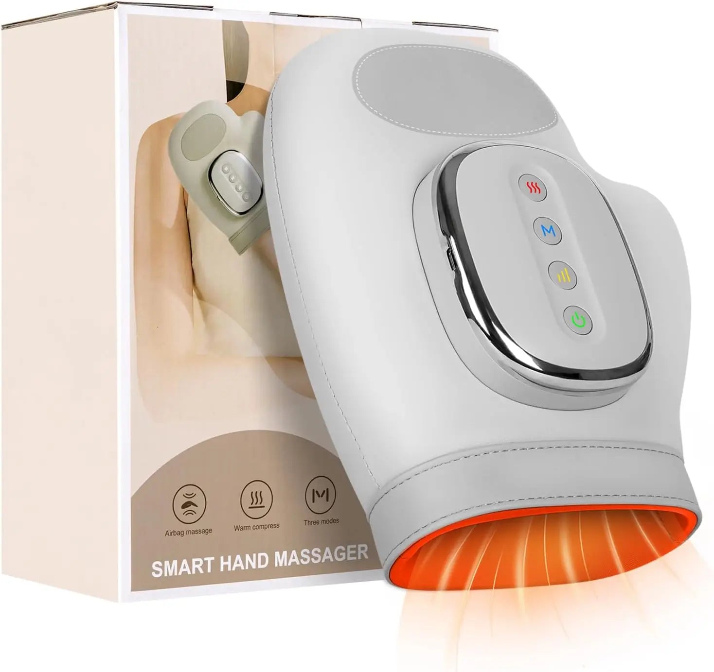 Hand Massager with Airbag Compression Finger Wrist Palm Massage Machine Vibration Glove for Hand Muscle Relax Gift for Men Women