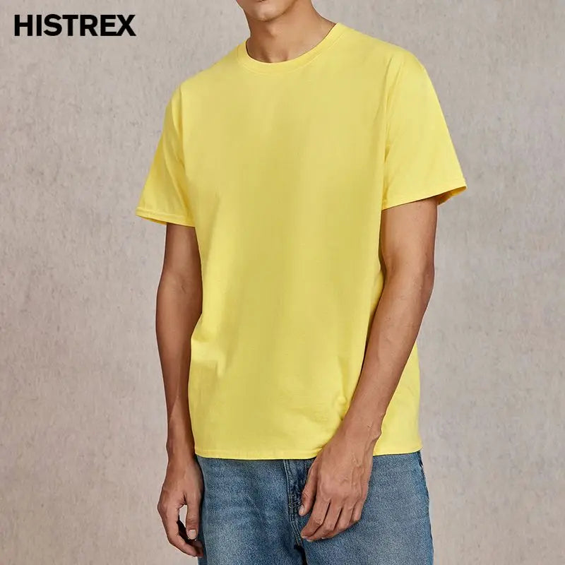 100% Cotton T shirt For Men Women,Short Sleeve Summer Plain Tops,Solid Casual Loose Tee Shirts,High Quality Clothing,7oz 200gsm