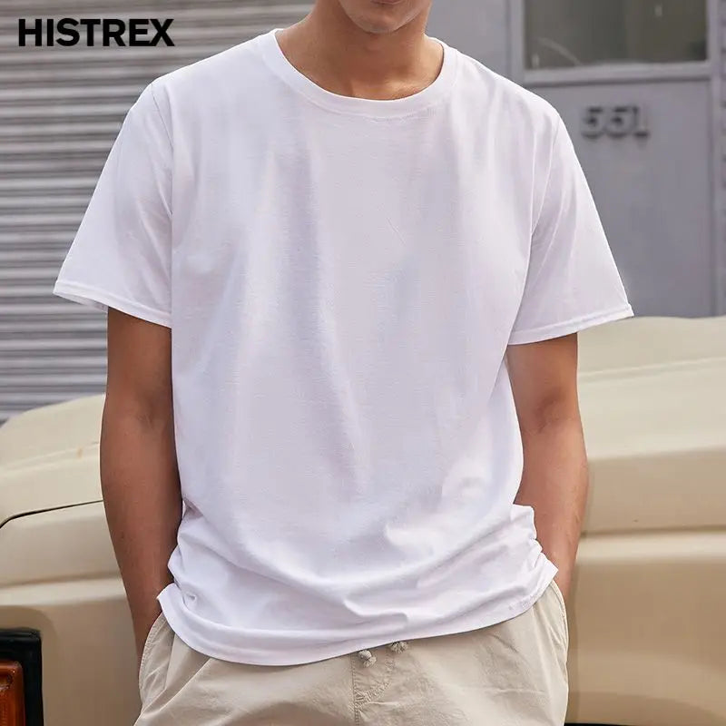 100% Cotton T shirt For Men Women,Short Sleeve Summer Plain Tops,Solid Casual Loose Tee Shirts,High Quality Clothing,7oz 200gsm
