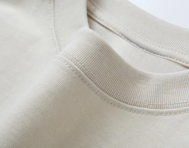 100% Cotton T shirt For Men Women,Short Sleeve Summer Plain Tops,Solid Casual Loose Tee Shirts,High Quality Clothing,7oz 200gsm