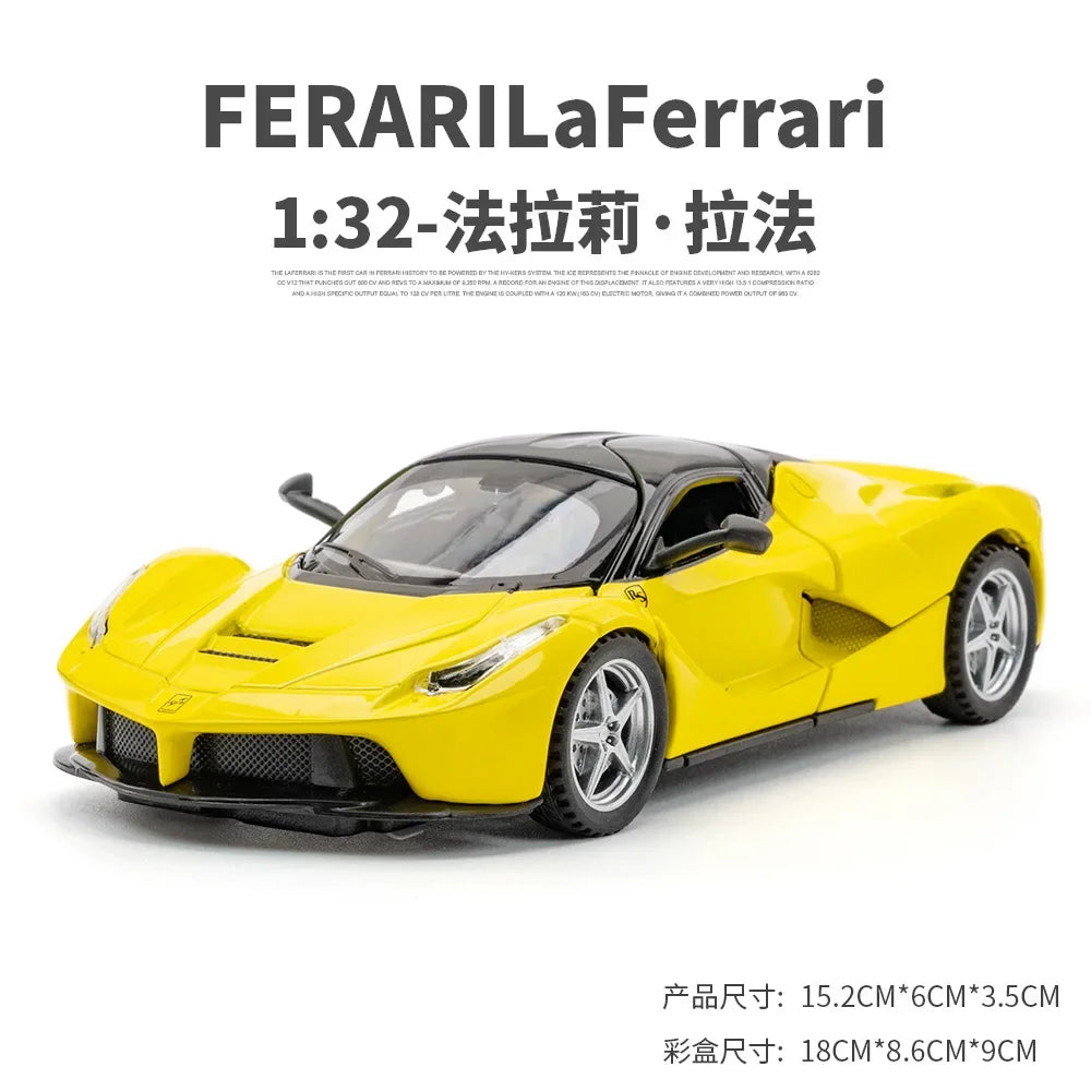 1:32 Scale Lafe Alloy Sports Car Model Diecasts Metal Toy Vehicles Car Model Simulation Sound and Light Kids Gifts