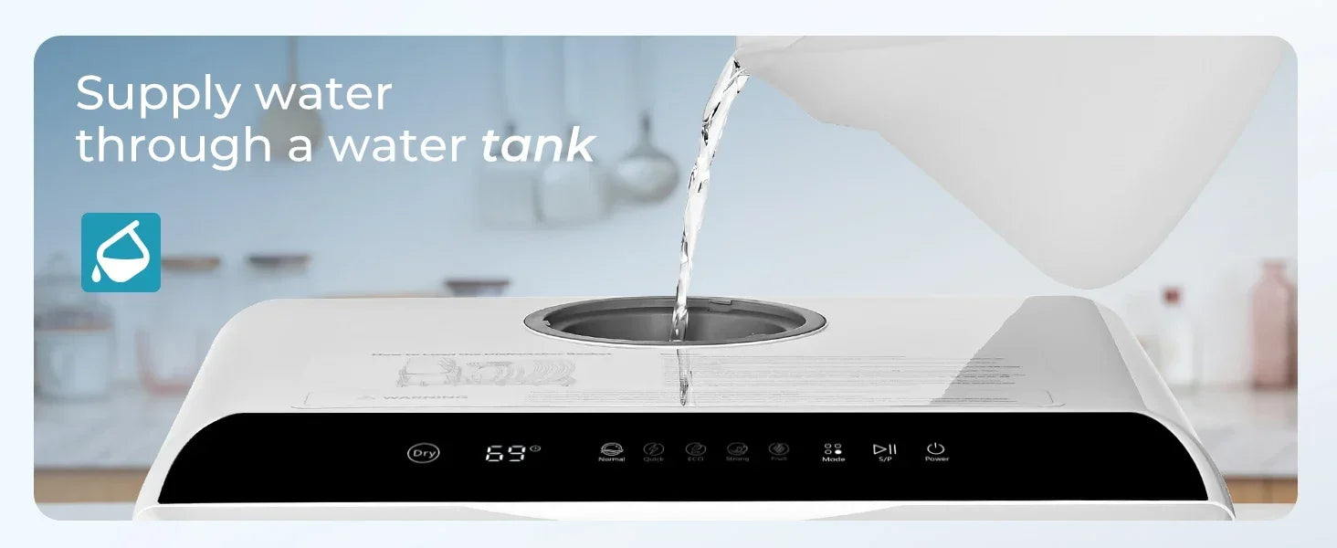 Mini portable dishwasher countertop compact dishwasher, desktop small dishwasher with 5L built-in water tank GN781TB