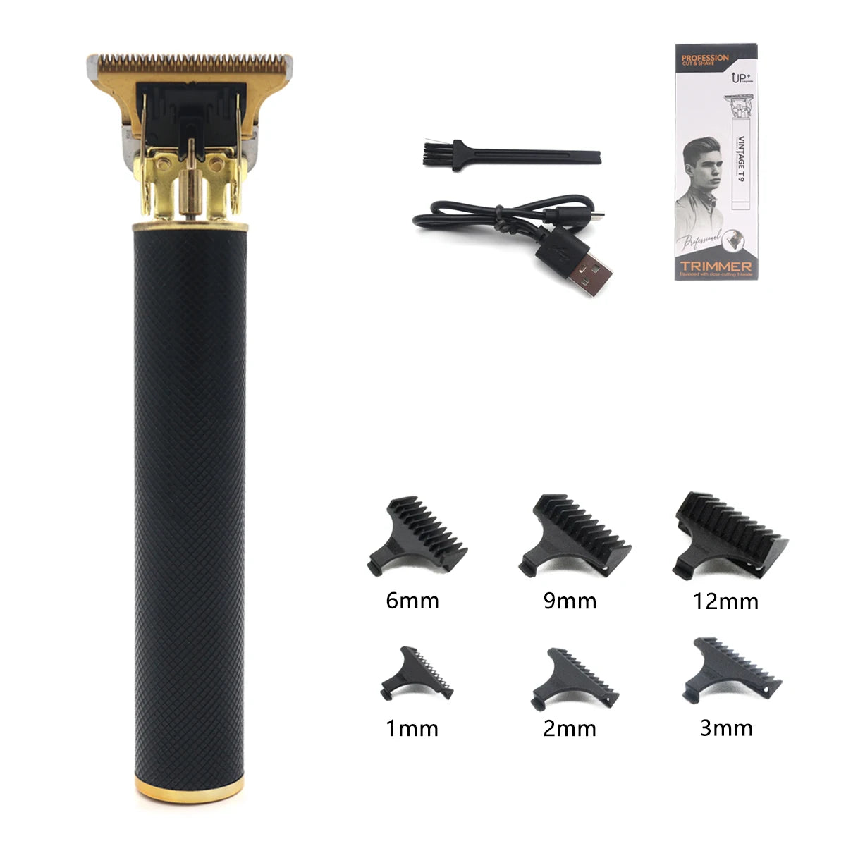 Professional T9 Hair Trimmer Machine - USB Rechargeable Long Battery LifeHair Cutting Machine Professional Hair Clipper for Men