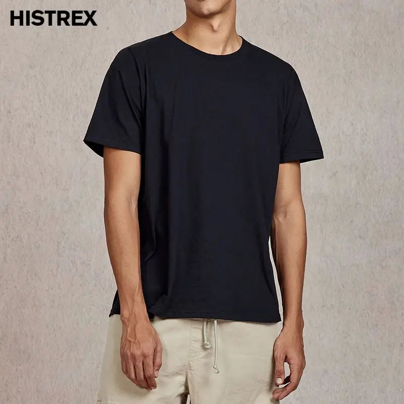 100% Cotton T shirt For Men Women,Short Sleeve Summer Plain Tops,Solid Casual Loose Tee Shirts,High Quality Clothing,7oz 200gsm
