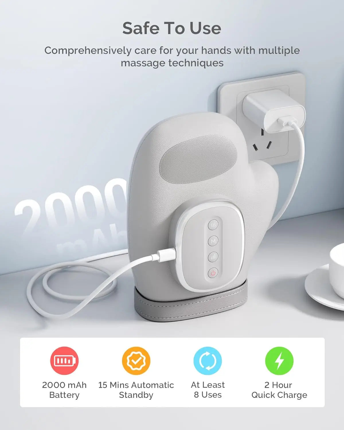 Hand Massager with Airbag Compression Finger Wrist Palm Massage Machine Vibration Glove for Hand Muscle Relax Gift for Men Women