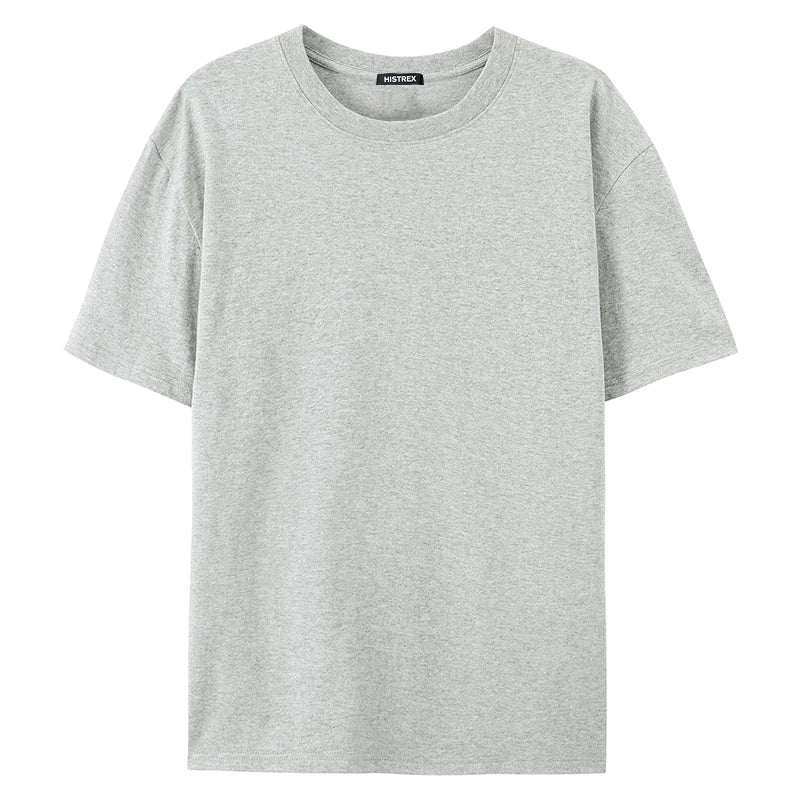 100% Cotton T shirt For Men Women,Short Sleeve Summer Plain Tops,Solid Casual Loose Tee Shirts,High Quality Clothing,7oz 200gsm
