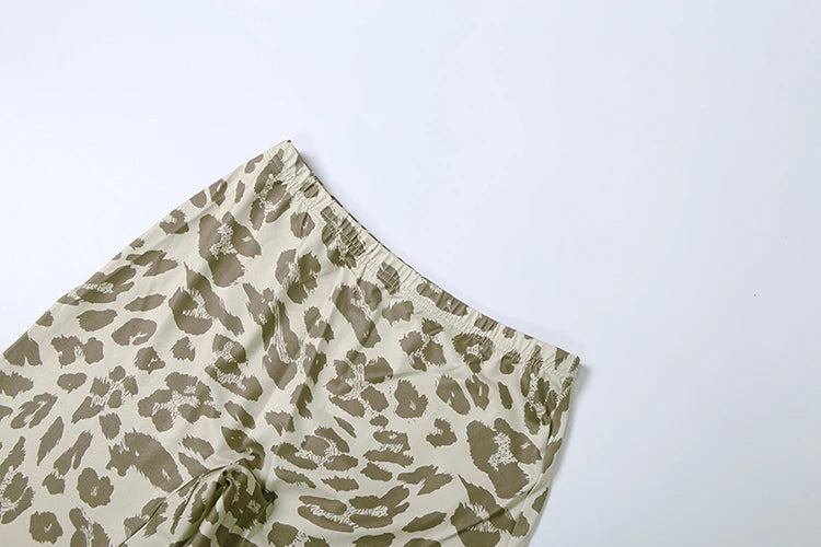 Weird Puss Letter Leopard Print 2 Piece Set Women Casual Zip Hooded Crop Jacke+Leggings Matching Stretch Sporty Street Outfits
