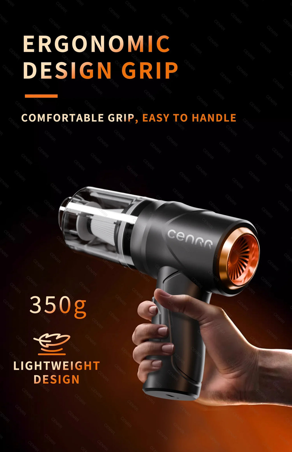 CENRR NEW 895000PA Car Vacuum Cleaner Cordless Powerful Wireless Car Cleaner Cleaning Machine HandHeld Portable Vacuum Cleaner
