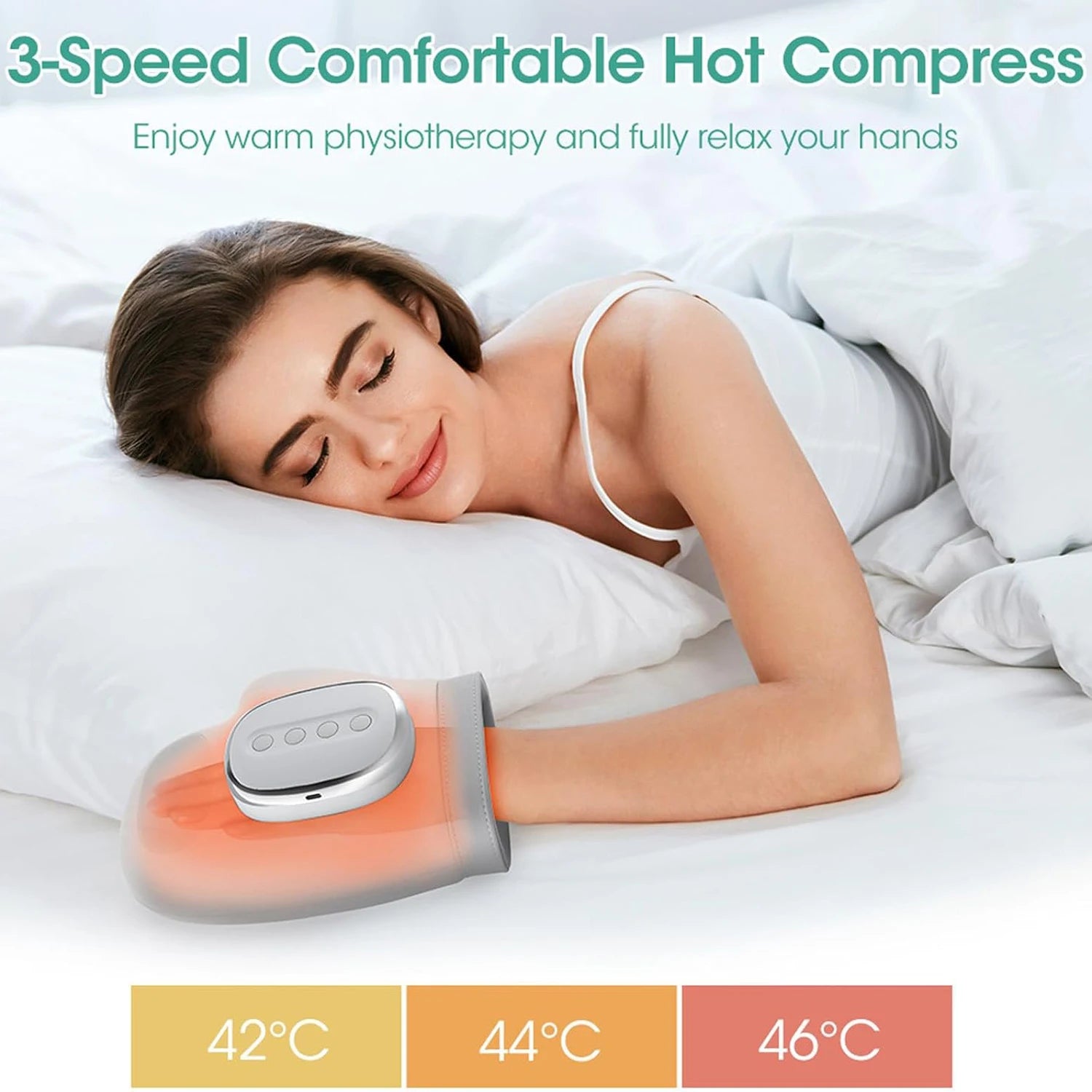 Hand Massager with Airbag Compression Finger Wrist Palm Massage Machine Vibration Glove for Hand Muscle Relax Gift for Men Women