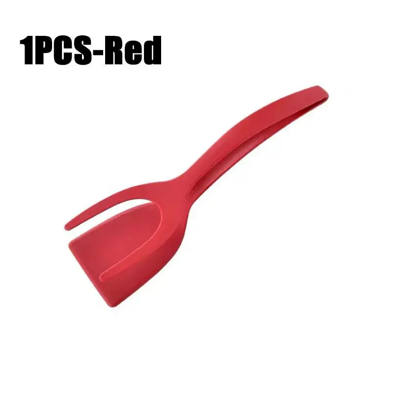 2 in1 Silicone Clip Spatula for Frying Steak Pancakes Toast Omelette Tongs Silicone Omelet Spatula Flip Shovel Kitchen Tool