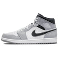 Jordan Air Jordan 1 Mid "Light Smoke Grey" Comfortable and Versatile Mid Top Retro Basketball Shoes for Men-554724-078