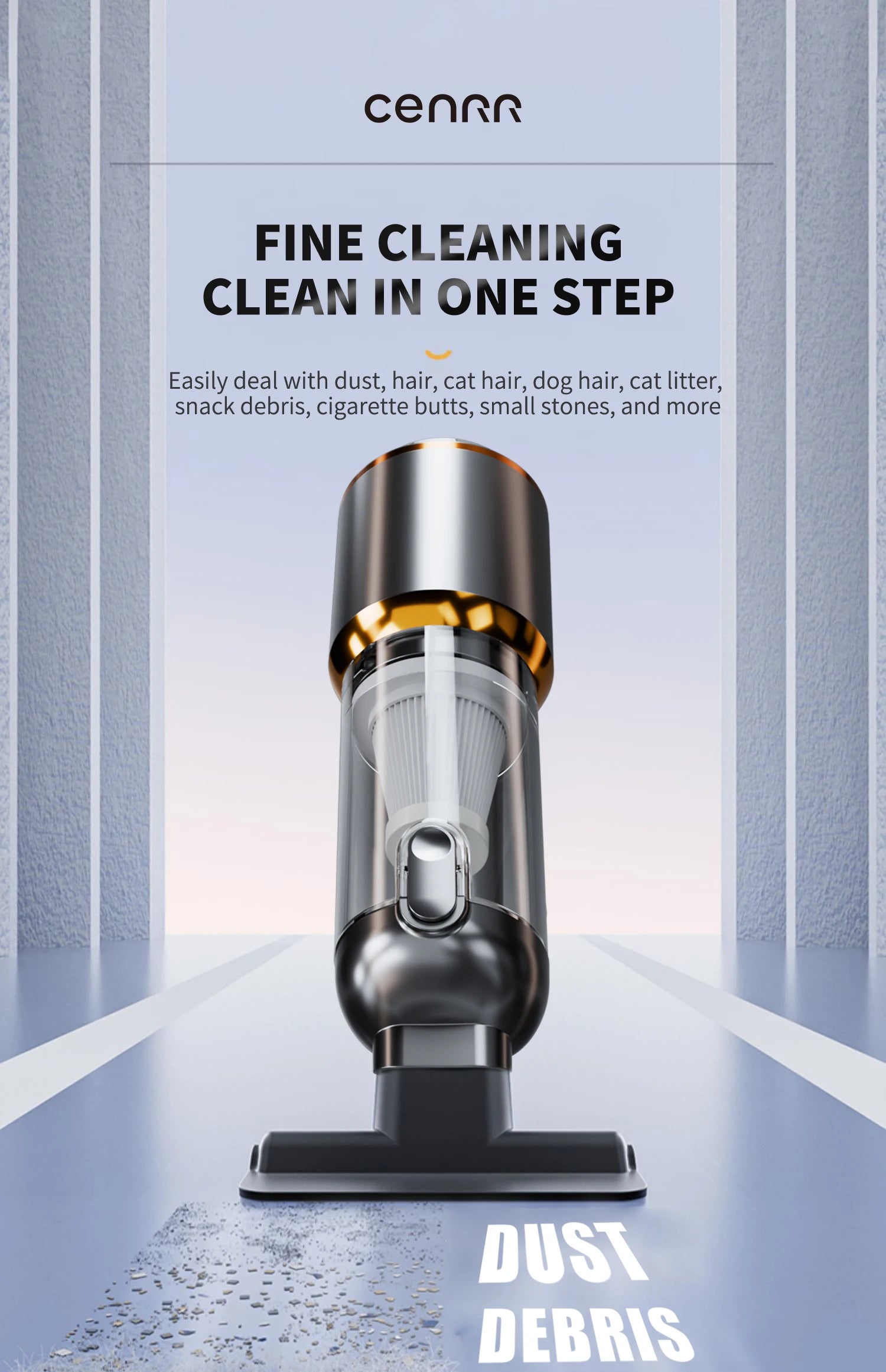 CENRR 998000PA Car Vacuum Cleaner Strong Suction Cordless Wireless Cleaner Handheld Portable Vacuum Cleaner Cleaning Machine