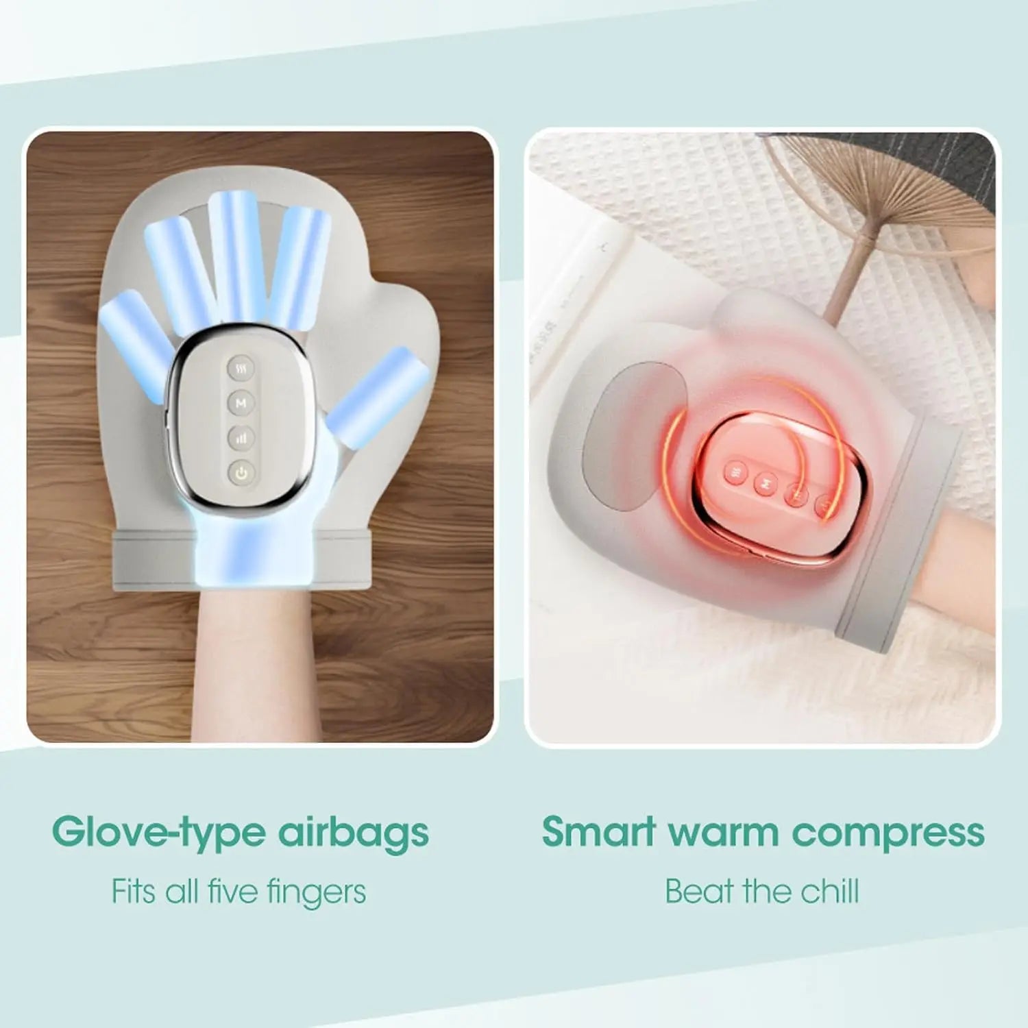 Hand Massager with Airbag Compression Finger Wrist Palm Massage Machine Vibration Glove for Hand Muscle Relax Gift for Men Women