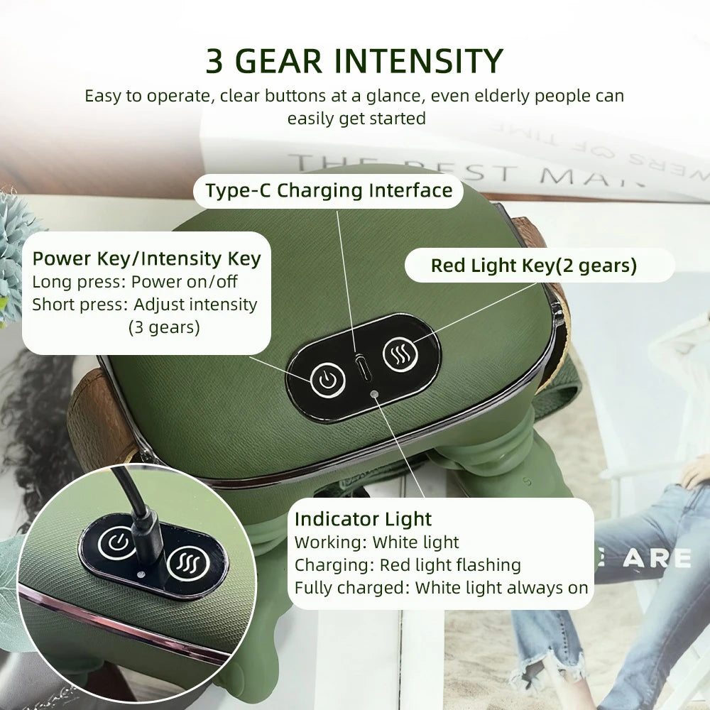 4D Bionic Finger Neck Shoulder Massager Wireless Neck Cervical Trapezius Kneading Massage Shawl Brushless Motor Neck masajeador