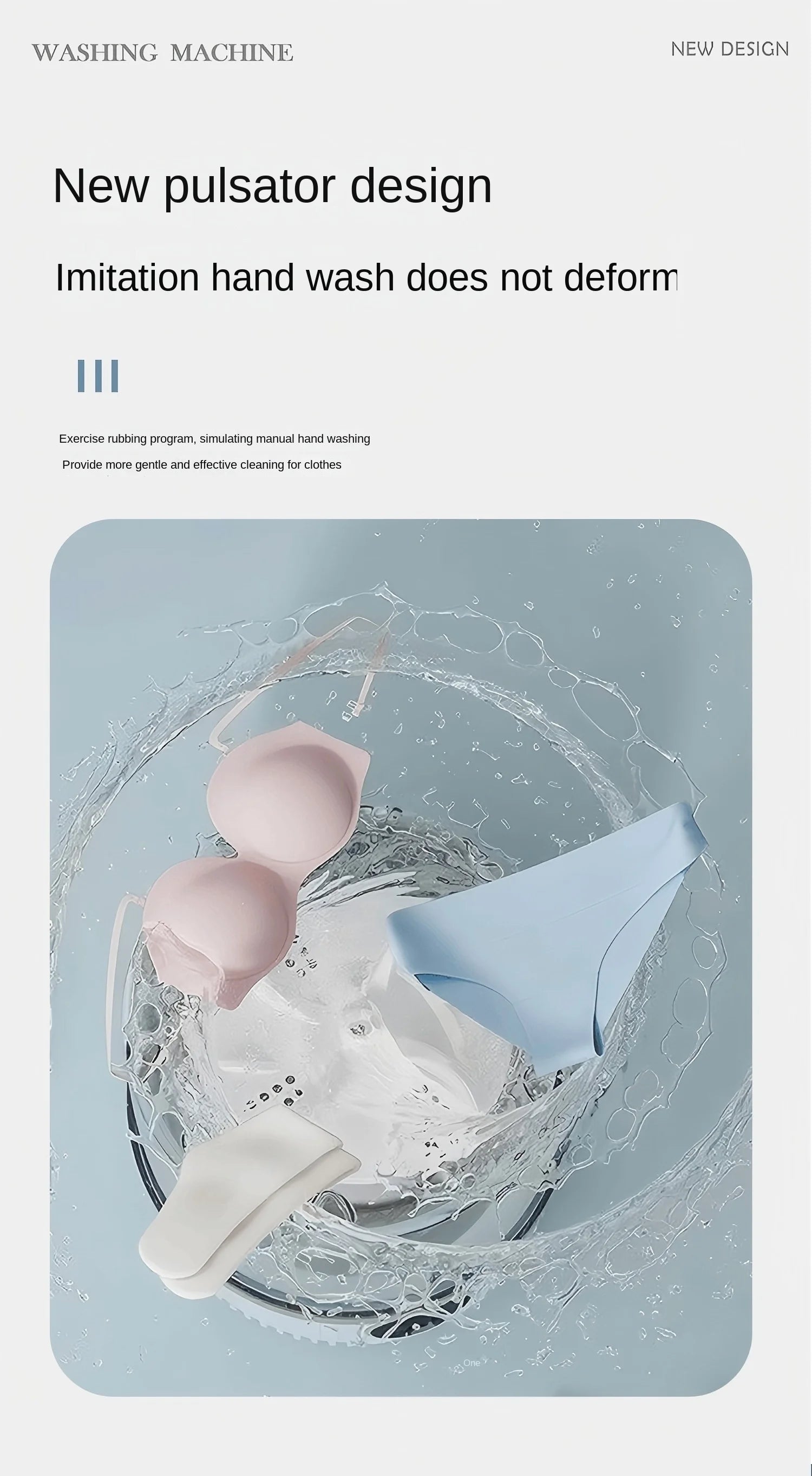 A White 2L Mini Washing Machine, 2000Mah, Fully Automatic Portable Turbine Led Washing Cup and Compact for Children's Clothing, Underwear, Panties, and Socks