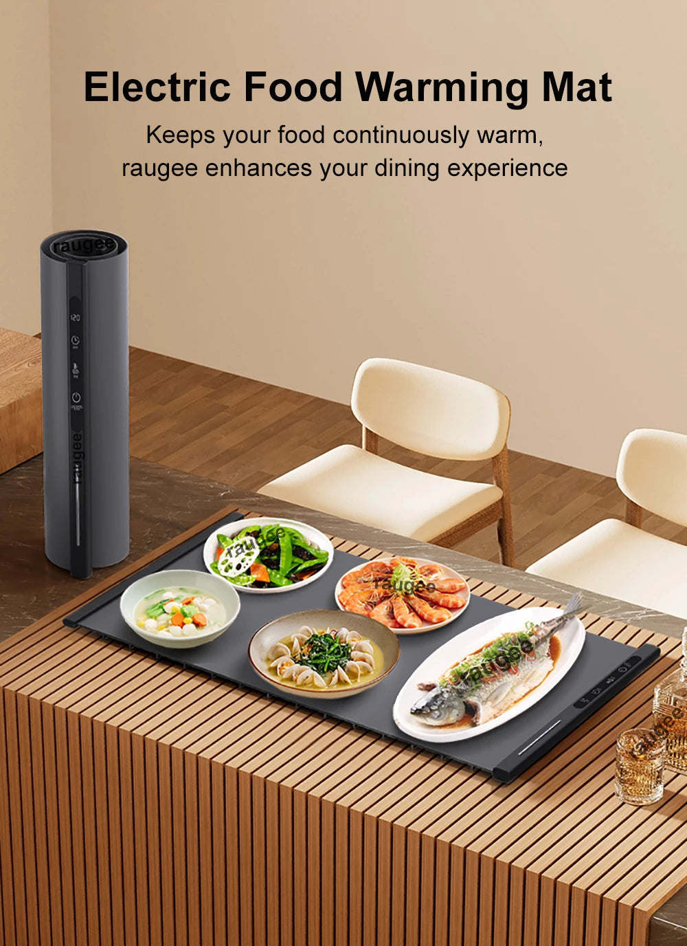 Food Warmer Electric Food Warmer Plate Electric Warming Tray for Food Fast Heating Food Warming Pad Foldable Food Warming Mat