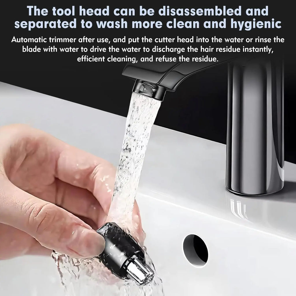 Rechargeable Ear and Nose Hair Trimmer - 2026 Professional Painless Eyebrow and Facial Hair Trimmer with IPX7 Waterproof for Eas