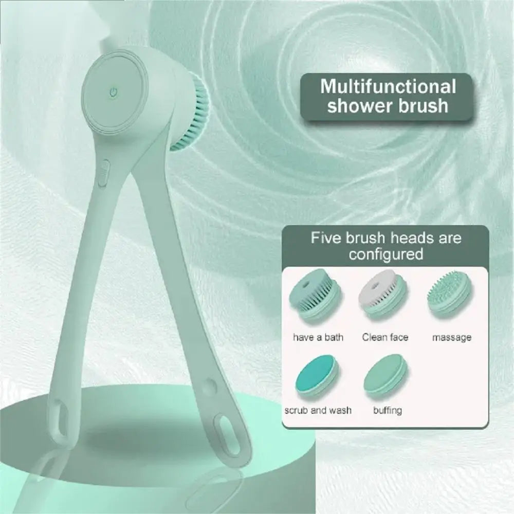 2025 Electric Body Brush Back Scrubber For Shower electric Body Scrub Brush