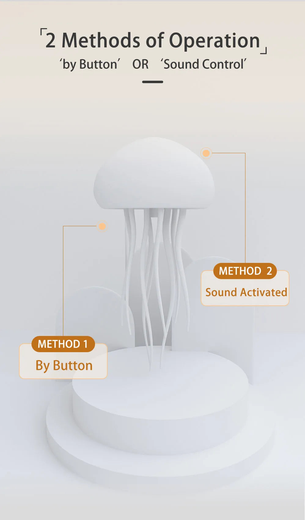 Jellyfish Pendant Lightings Voice Control Type-C Charging Creative Jellyfish Light Flexible Tentacles for Holiday Children Gifts