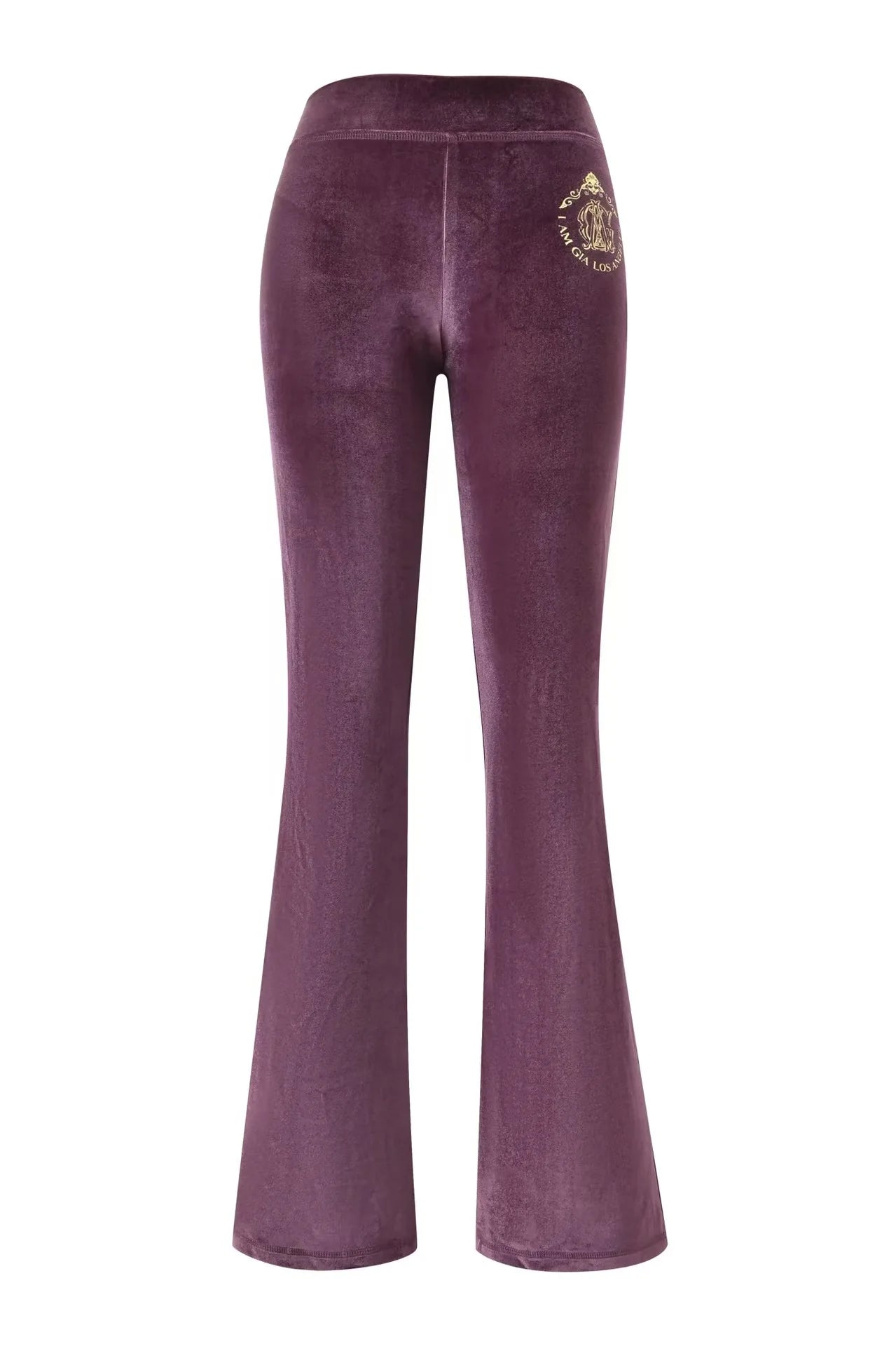 GIA New Stylish Coffee-Colored Velvet Zip-Up Hooded Jacket & Relaxed Slim-Fit Pants Comfortable Minimalist Set