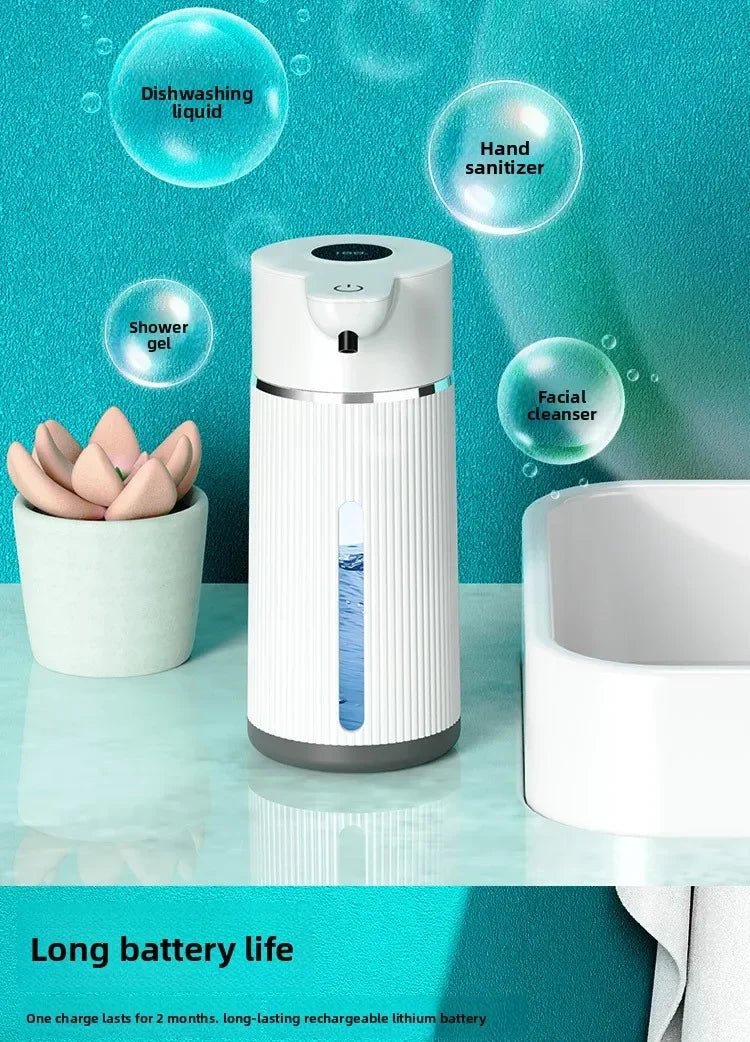 420ML Automatic Soap Dispenser Waterproof IPX6 Touchless Smart Hand Soap Dispenser USB C Rechargeable 1200 MAH Soap Dispenser