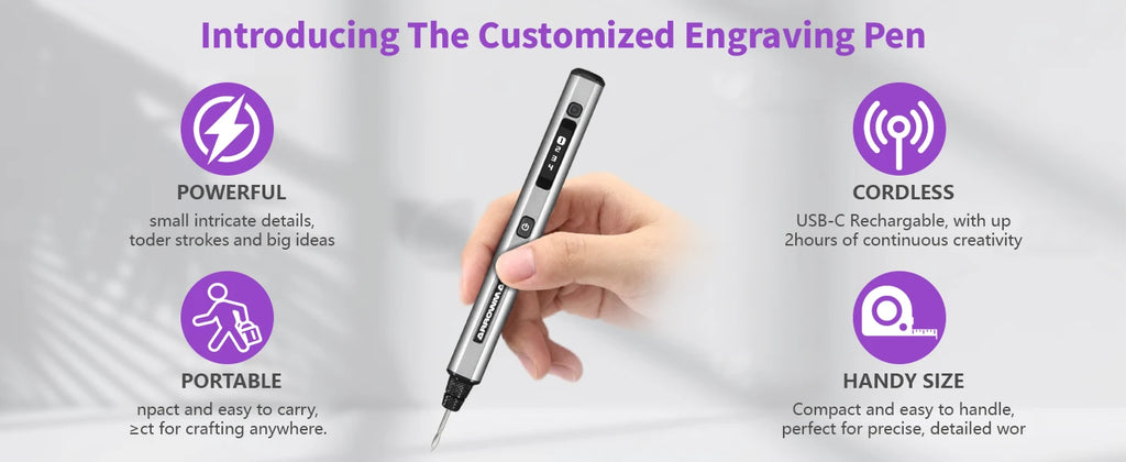 ARROWMAX Engraving Pen Electric Cordless Rotary Tool Kit Mini Grinder with 30 Bits for Metal Wood Plastics Glass Carving New