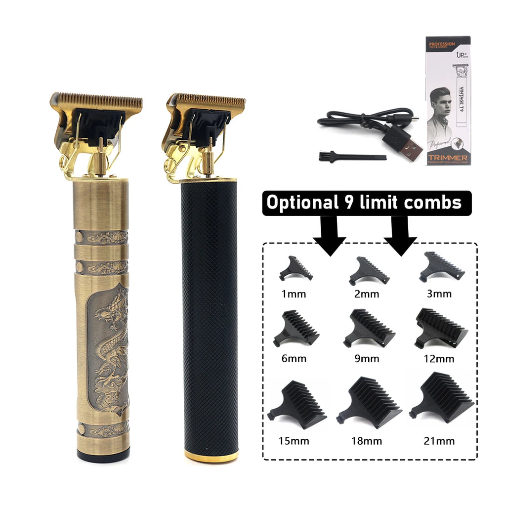 Professional T9 Hair Trimmer Machine - USB Rechargeable Long Battery LifeHair Cutting Machine Professional Hair Clipper for Men