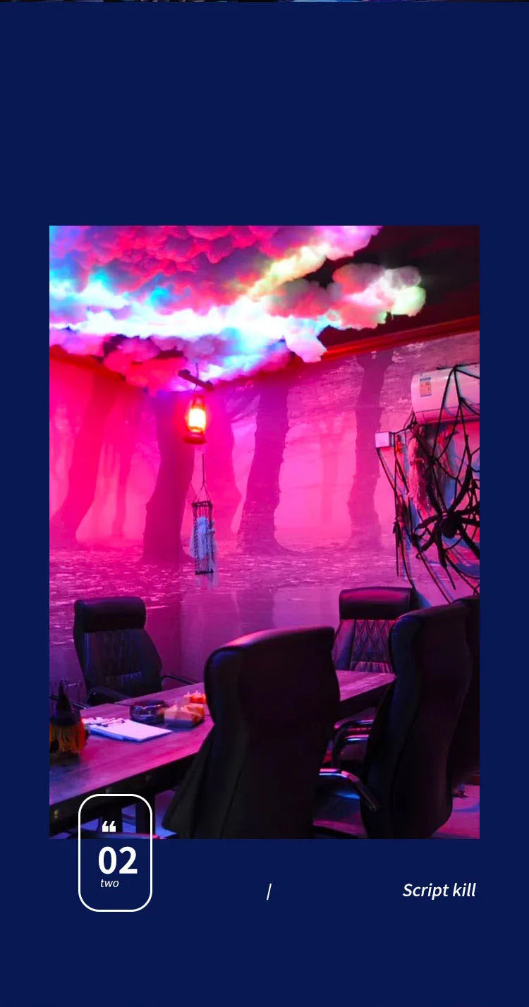 DIY Thunder Cloud Light Strip with APP & Remote control, LED Cotton Cloud Ceiling Lightfor Bedroom Gaming Room Decor