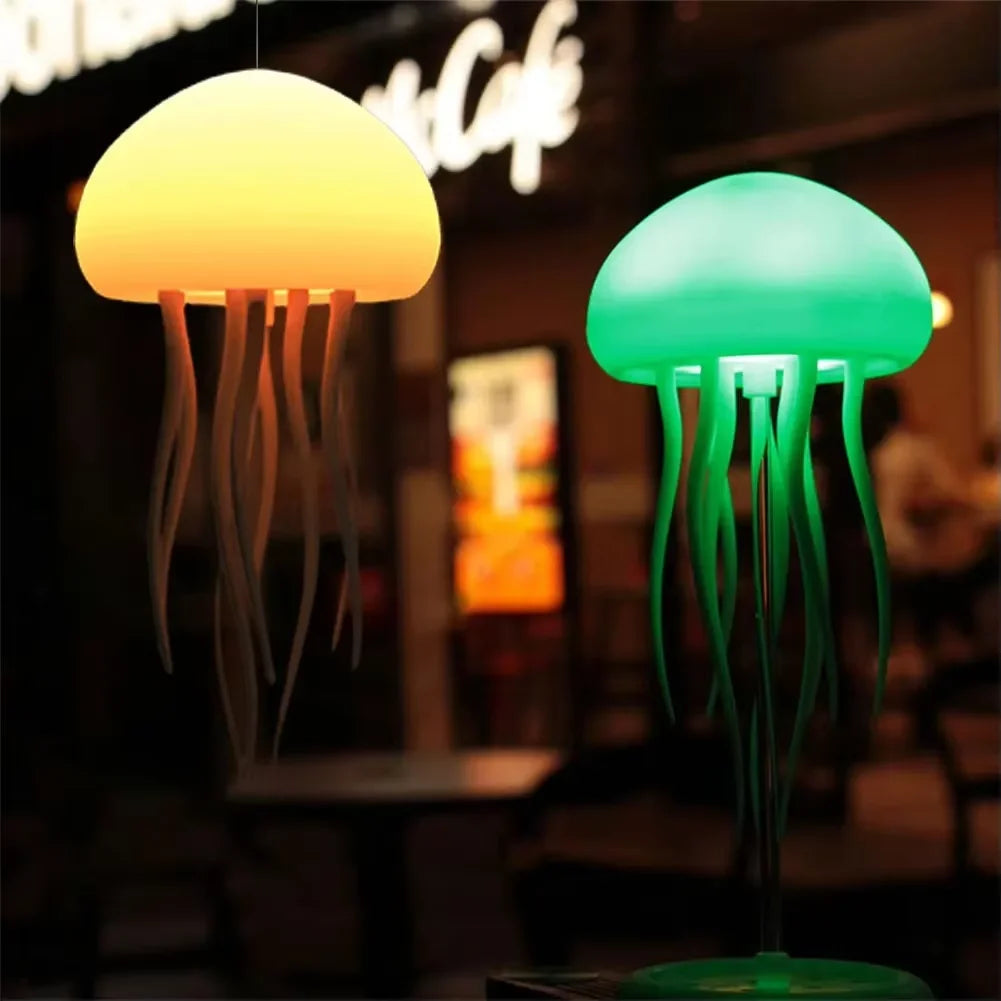 Jellyfish Pendant Lightings Voice Control Type-C Charging Creative Jellyfish Light Flexible Tentacles for Holiday Children Gifts