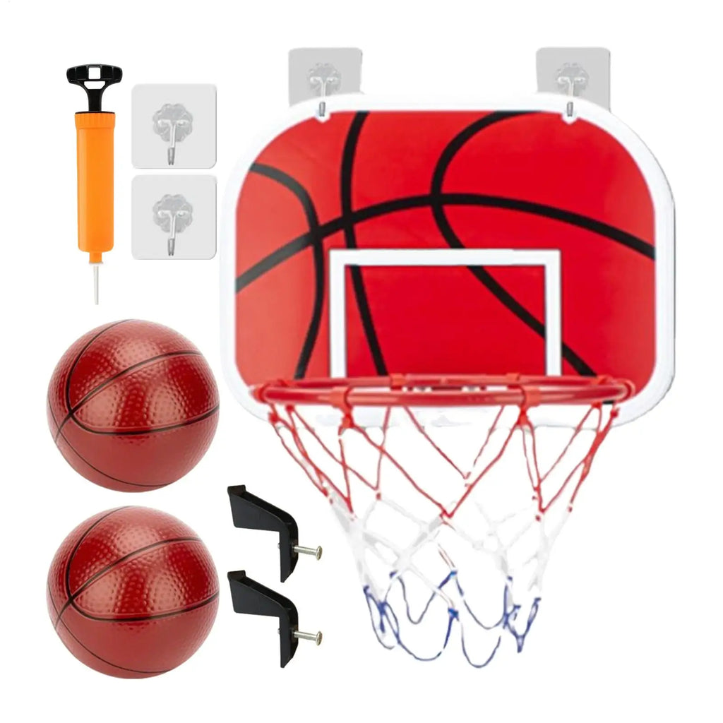 Interactive Basketball Toy Indoor Hoop Set with 2 Balls for Kids Fun Play, Living Room Bedroom Active Boys Girls