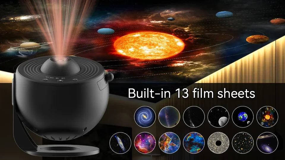 LED Night Light Galaxy Projector Starry Sky Projector 360° Rotate Planetarium Night Lamp For Room Decorative Children Kids Gift